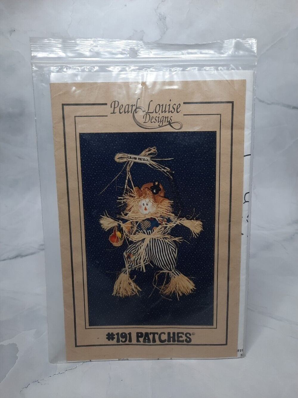 Pearl Louise Designs Crow Patrol 18" Door Charmer Pattern Patches Scarecrow